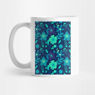 Flower Pattern F Type Mug